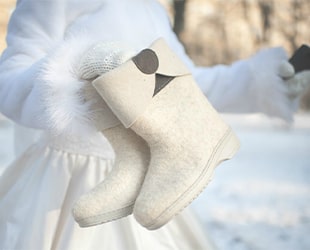 Обувь для невесты на свадьбу зимой